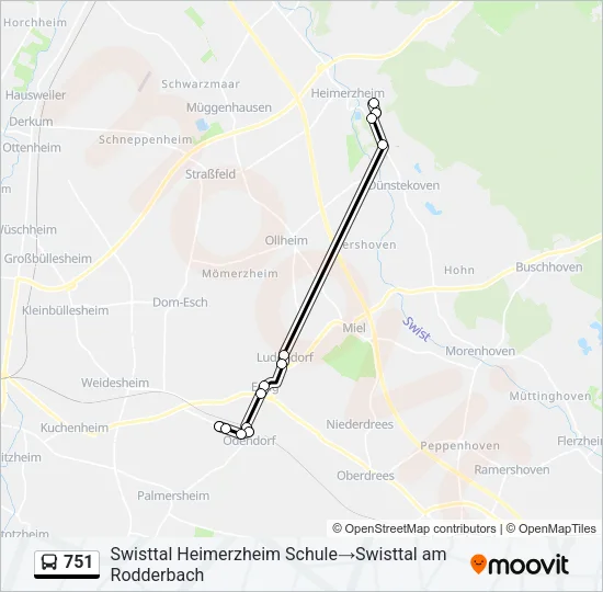 751 Bus Line Map