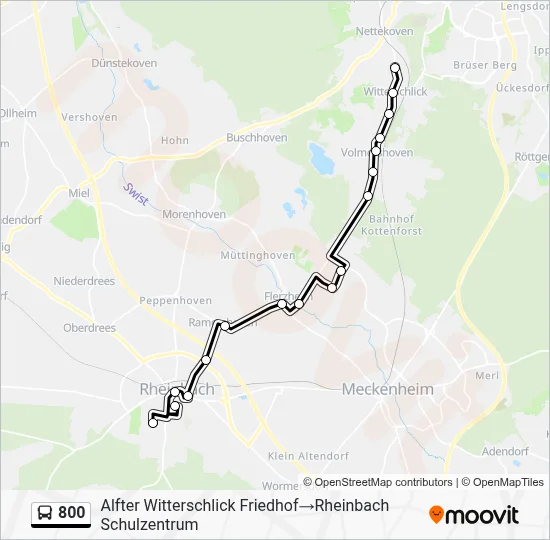 800 Bus Line Map