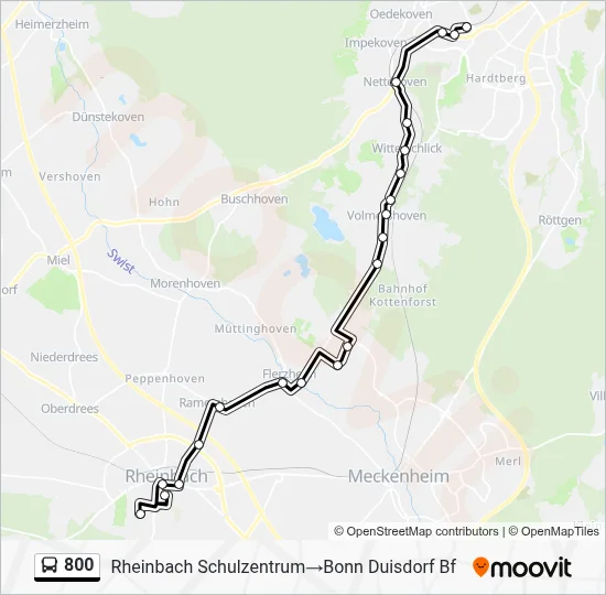 800 Bus Line Map