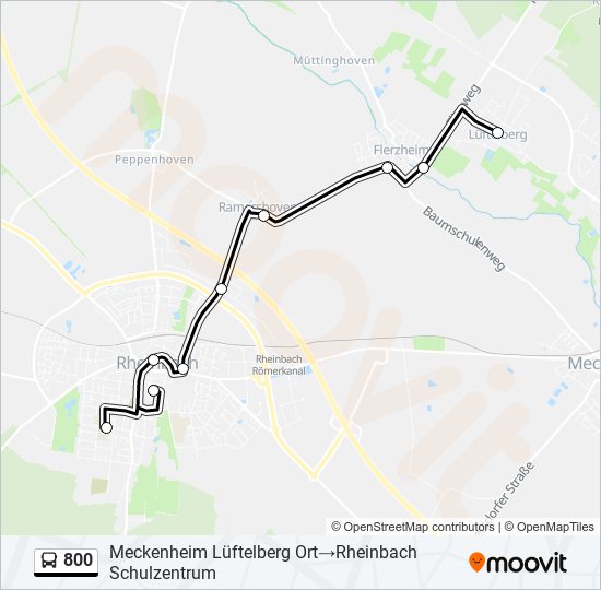 800 bus Line Map