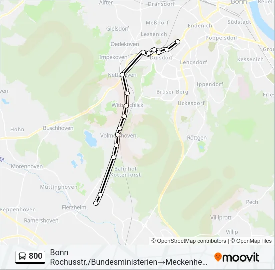 800 Bus Line Map