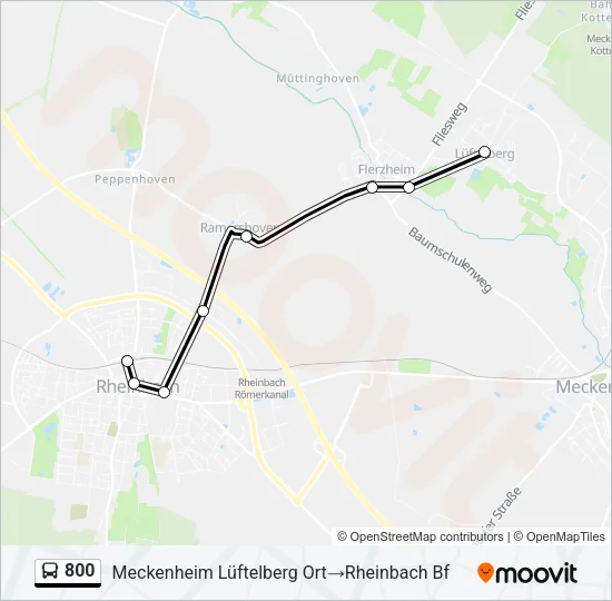 800 Bus Line Map