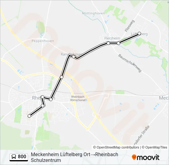 800 Bus Line Map