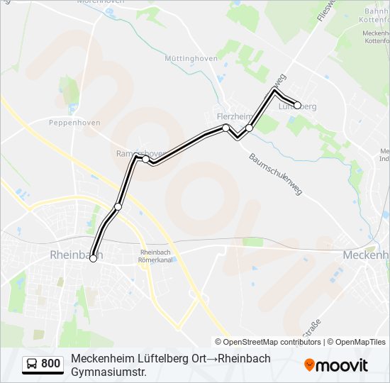 800 bus Line Map