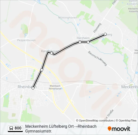 800 Bus Line Map