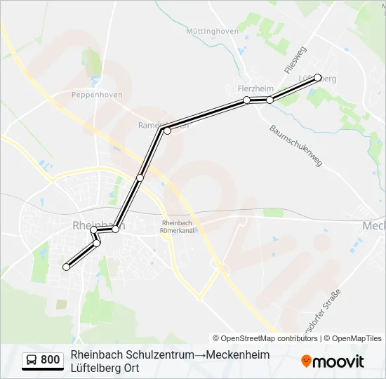 800 Bus Line Map