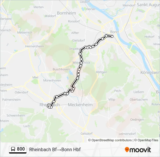 800 Bus Line Map