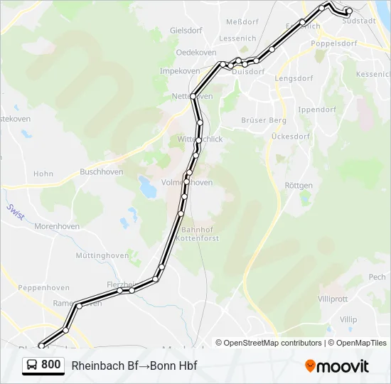 800 Bus Line Map