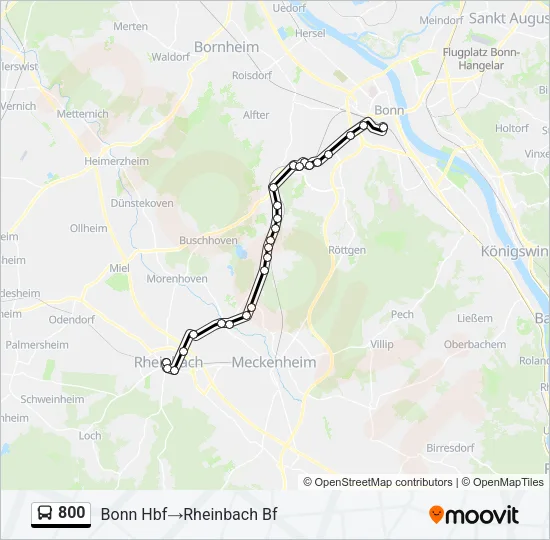 800 Bus Line Map