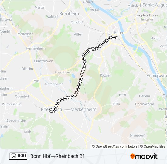 800 Route: Schedules, Stops & Maps - Bonn Hbf‎→Rheinbach Bf (Updated)