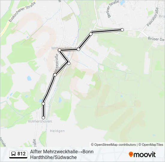 812 Bus Line Map