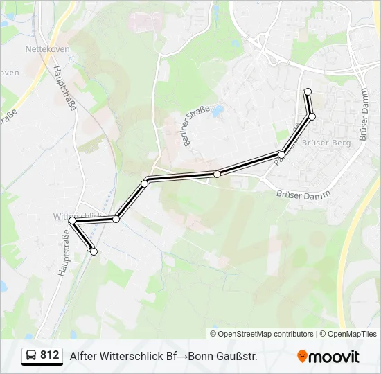 812 Bus Line Map