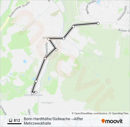 812 Bus Line Map