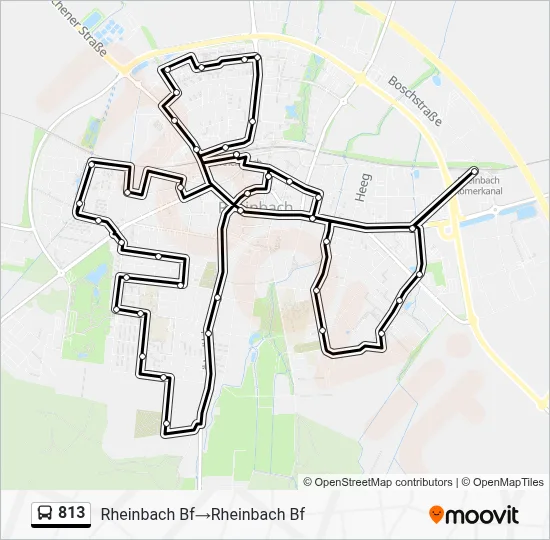 813 Bus Line Map