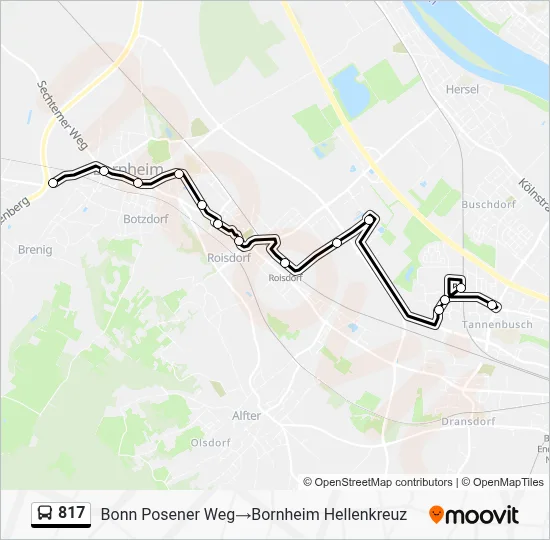 Buslinie 817 Karte