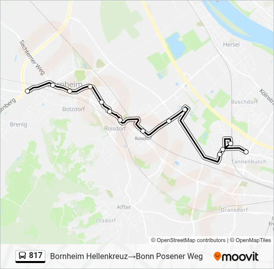 Buslinie 817 Karte