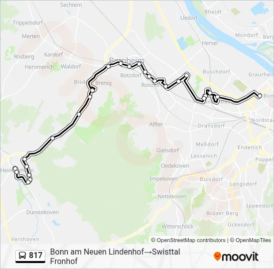 817 Bus Line Map