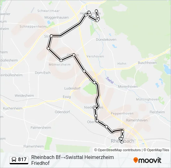 817 Bus Line Map