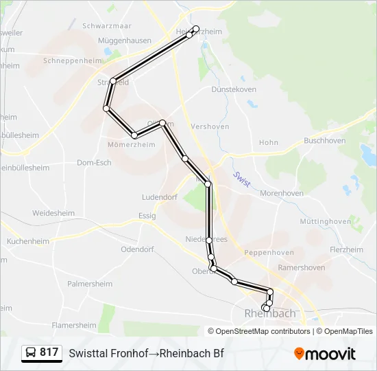 817 Bus Line Map