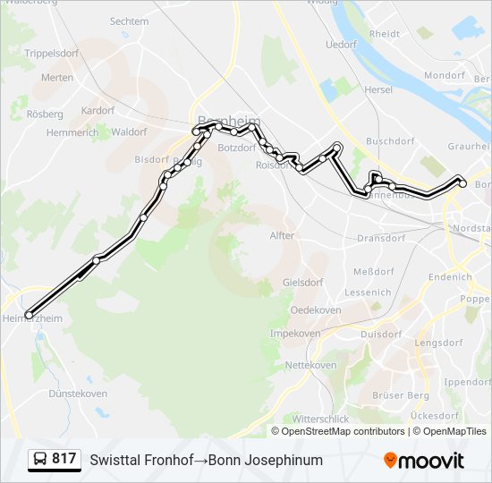 Buslinie 817 Karte