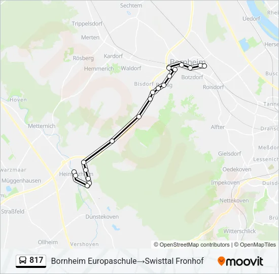 817 Bus Line Map