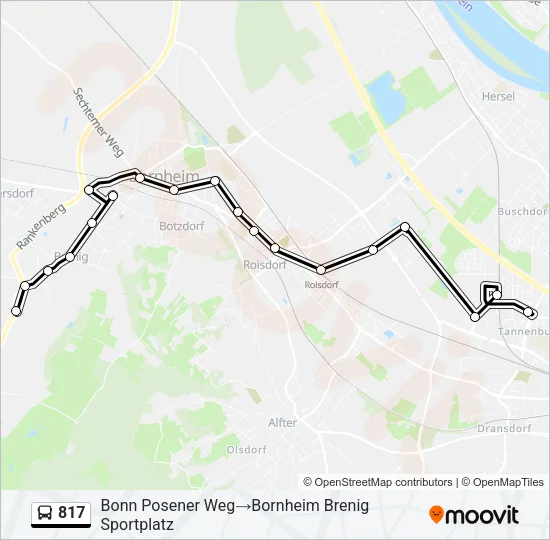 817 Bus Line Map