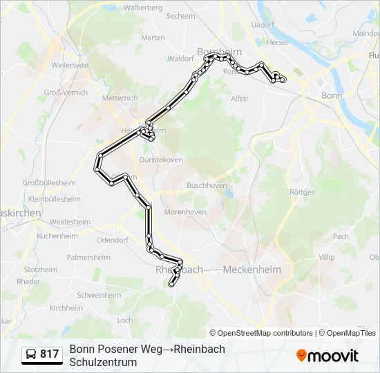 817 Bus Line Map