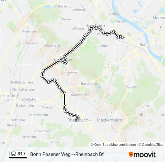 817 Bus Line Map