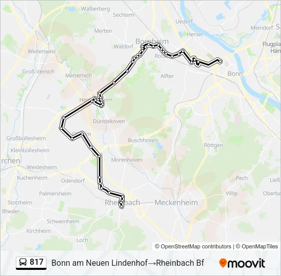817 Bus Line Map