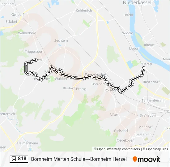 818 Bus Line Map