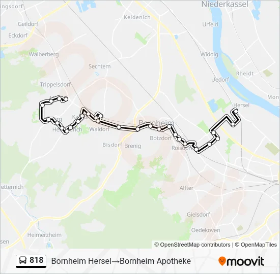 818 Bus Line Map