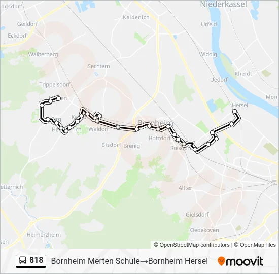 818 Bus Line Map