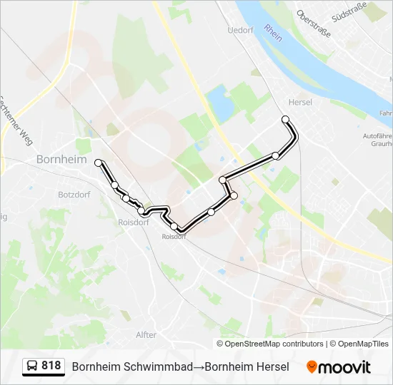 818 Bus Line Map