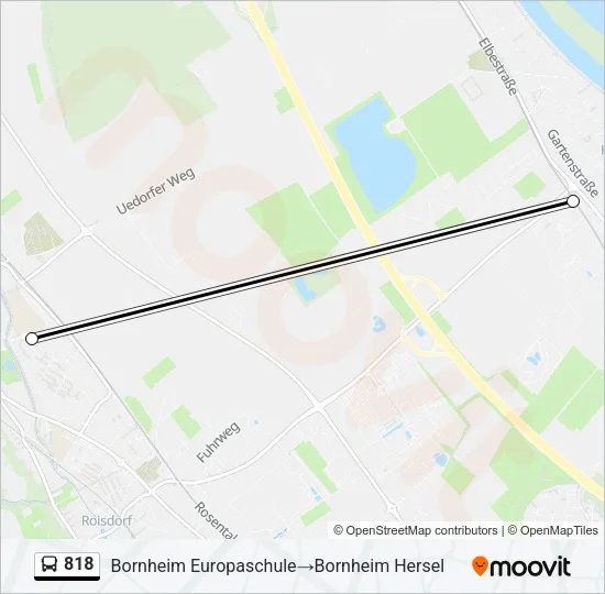 818 Bus Line Map