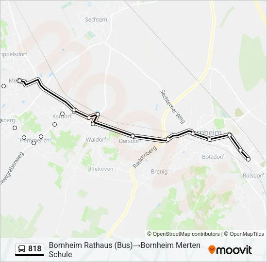 818 Bus Line Map