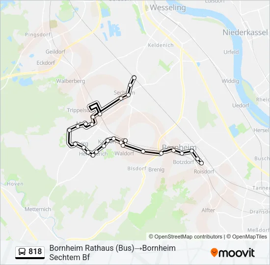 818 Bus Line Map