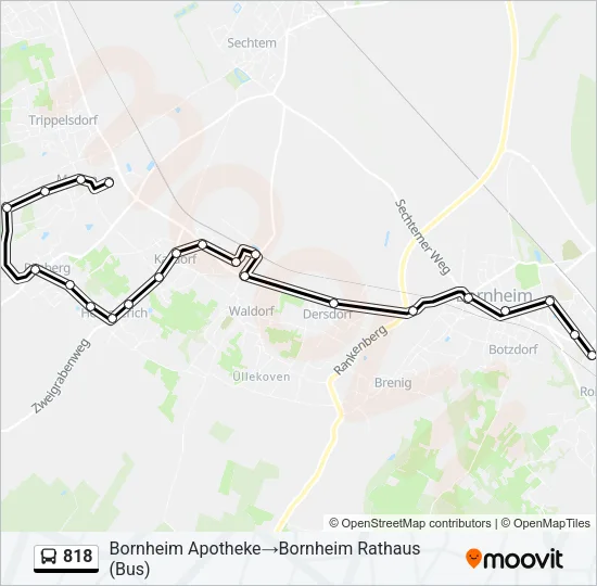 818 Bus Line Map