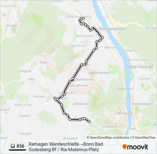 856 Bus Line Map