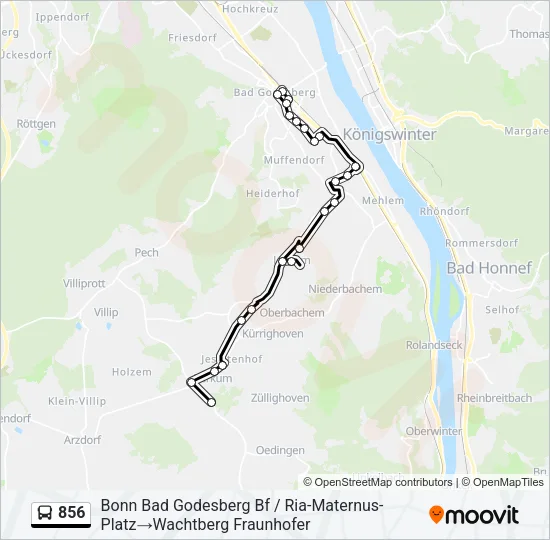 856 Bus Line Map