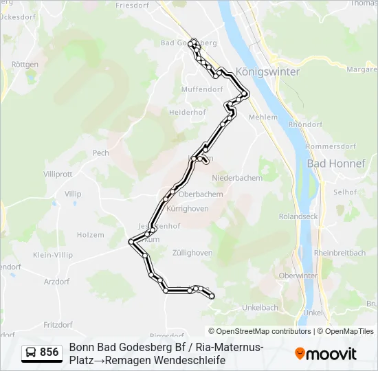 856 Bus Line Map