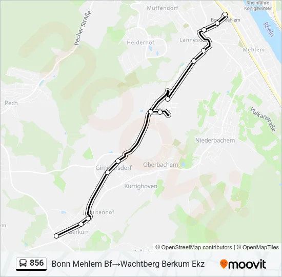 856 Bus Line Map