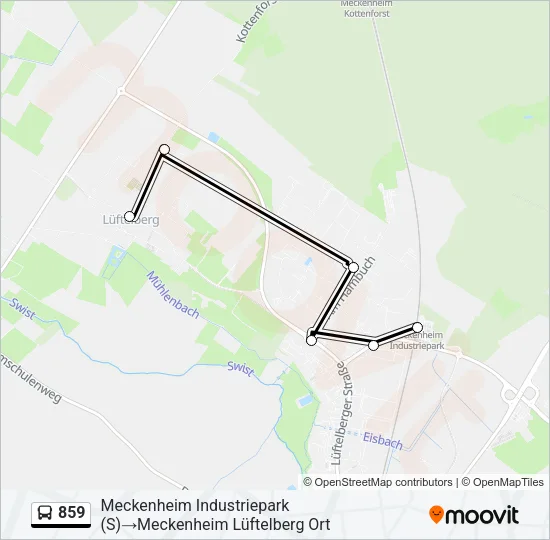 859 Bus Line Map