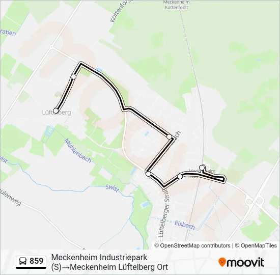 859 Bus Line Map
