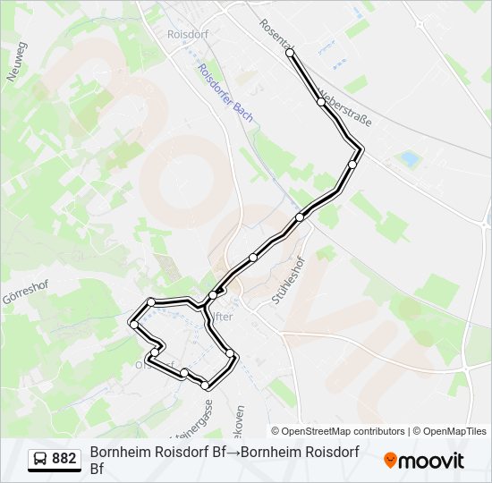 882 Route: Schedules, Stops & Maps - Bornheim Roisdorf Bf‎→Bornheim ...