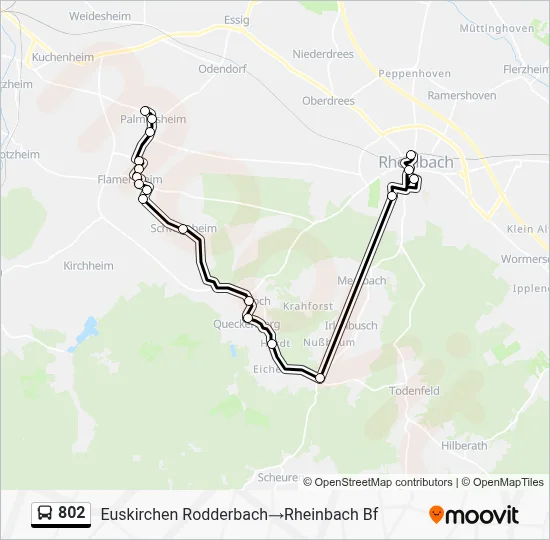 802 Bus Line Map