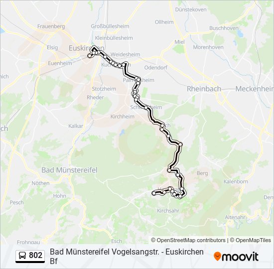 802 bus Line Map