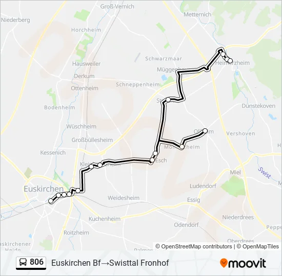 806 Bus Line Map