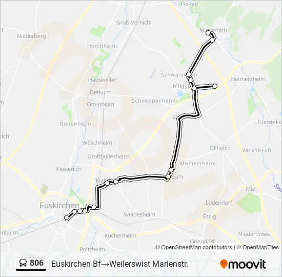 806 Bus Line Map