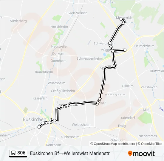 806 Bus Line Map