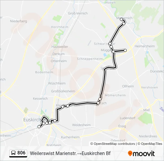 Buslinie 806 Karte